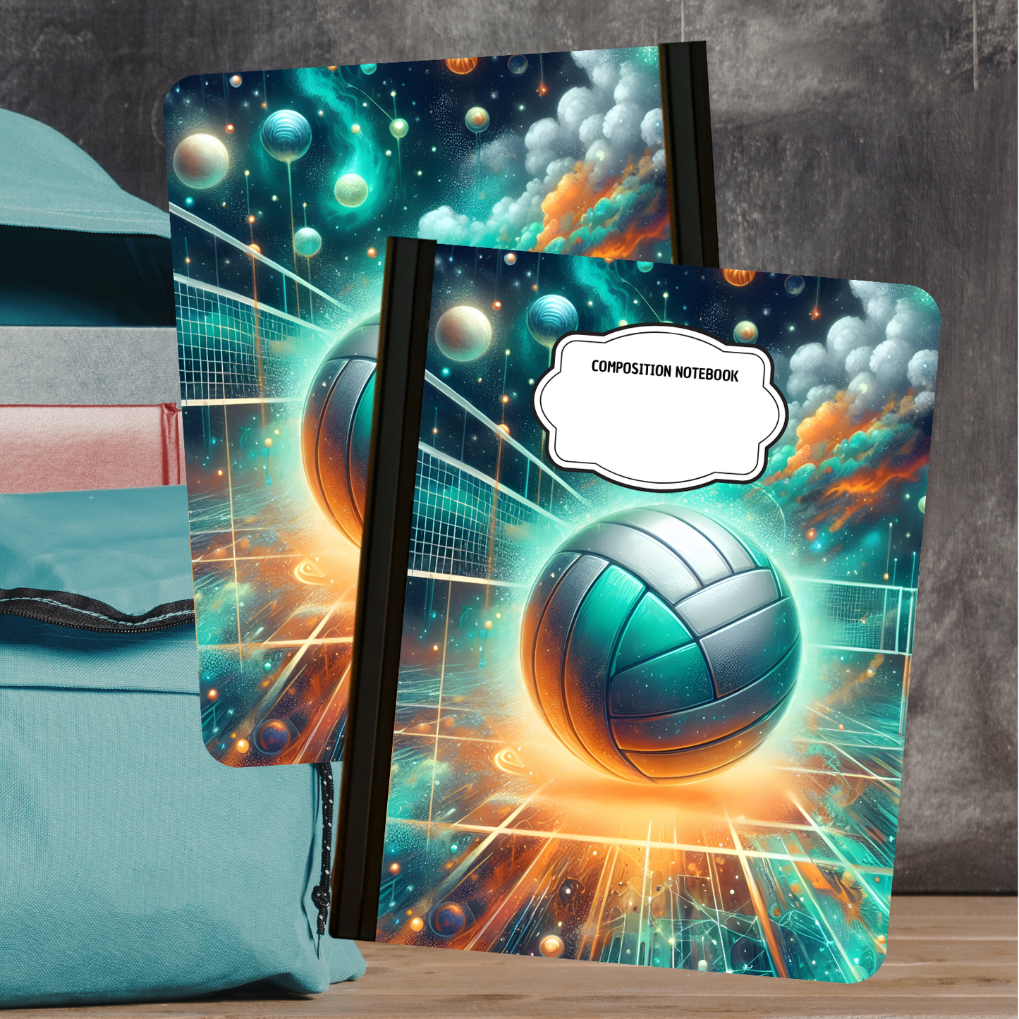 Composition Notebook - Volleyball Galaxy