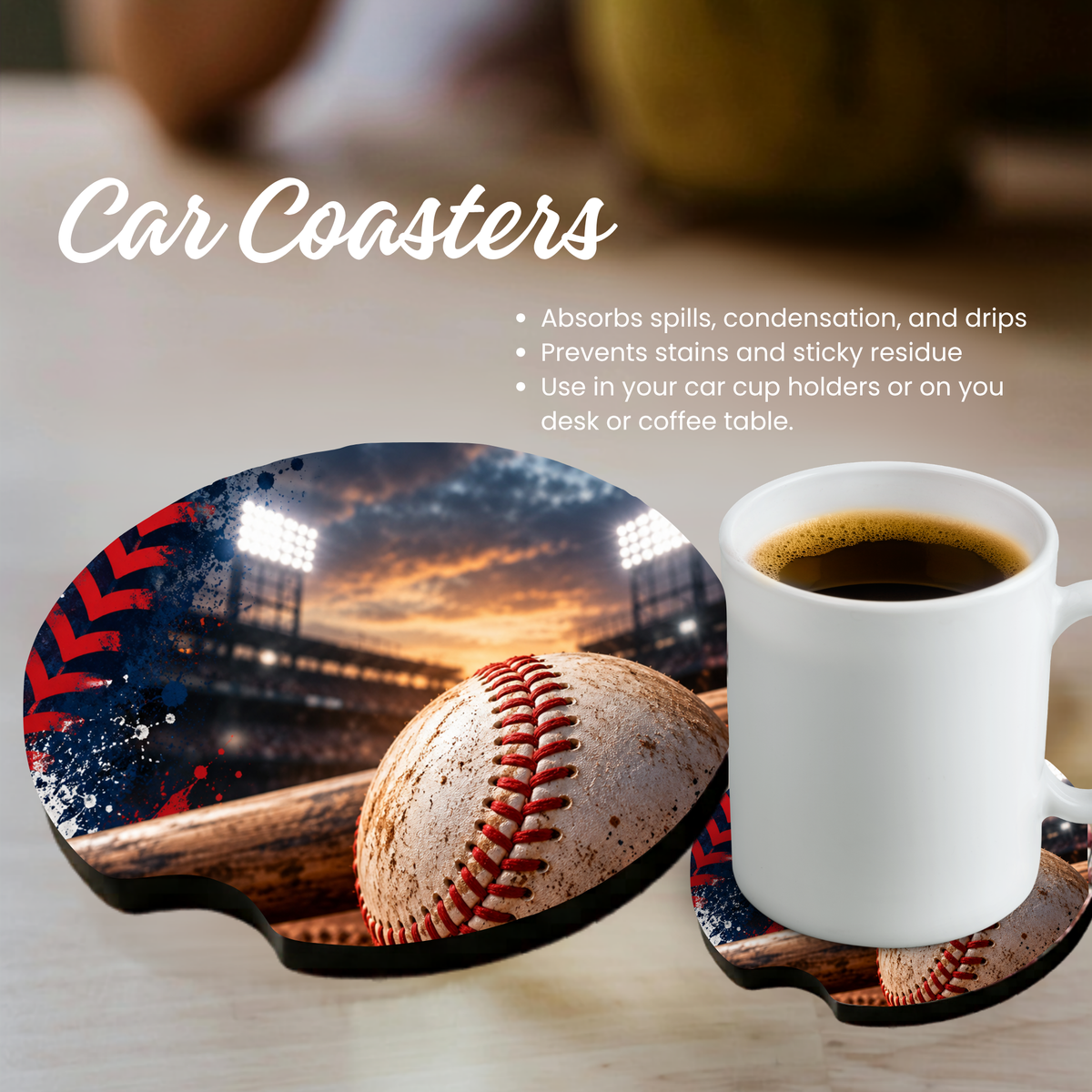 Car Coaster - Baseball - Pick your Team