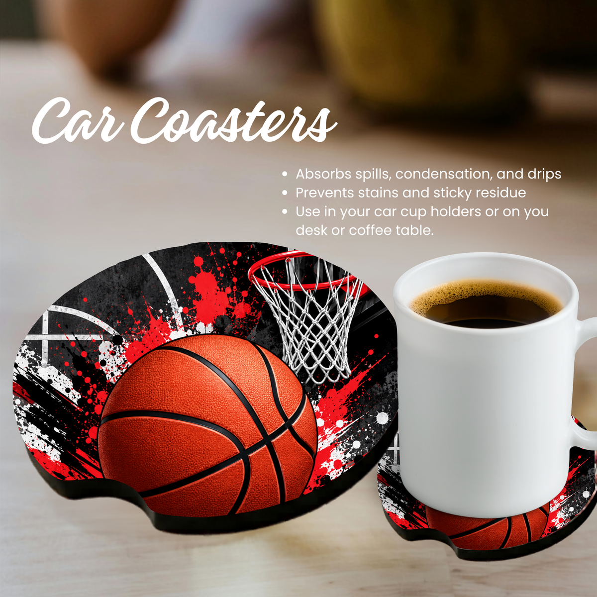 Car Coaster - Basketball - Pick your Team