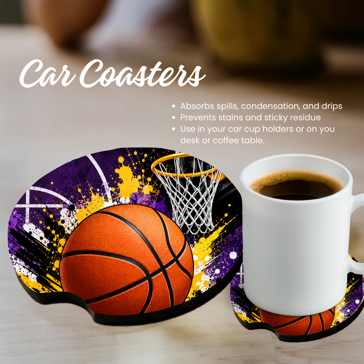Car Coaster - Basketball - Pick your Team