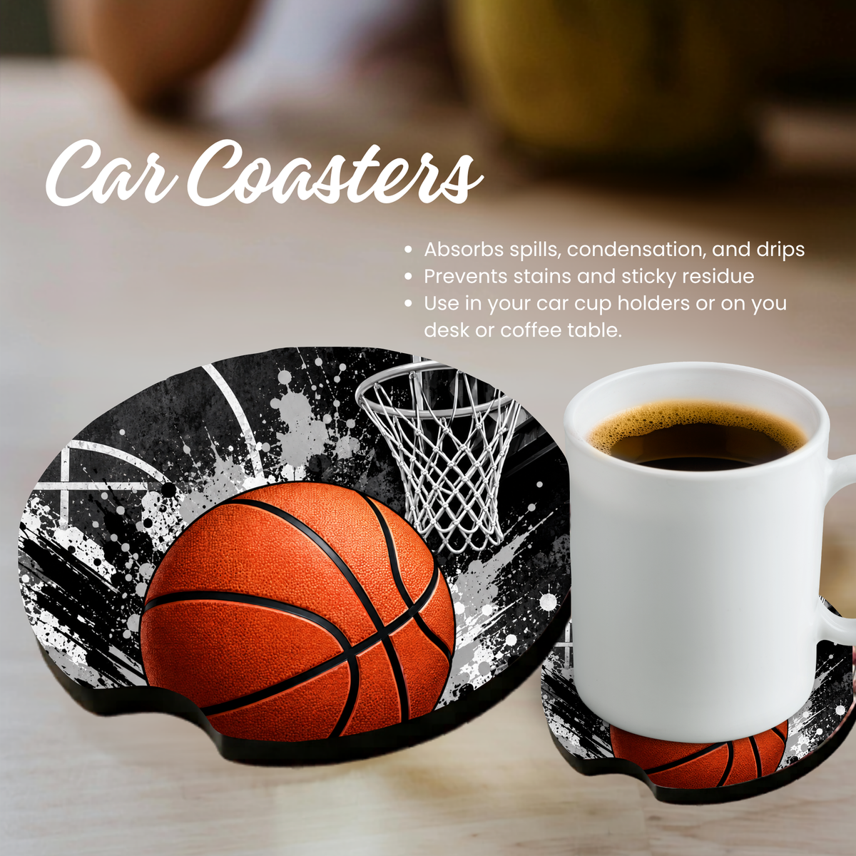 Car Coaster - Basketball - Pick your Team