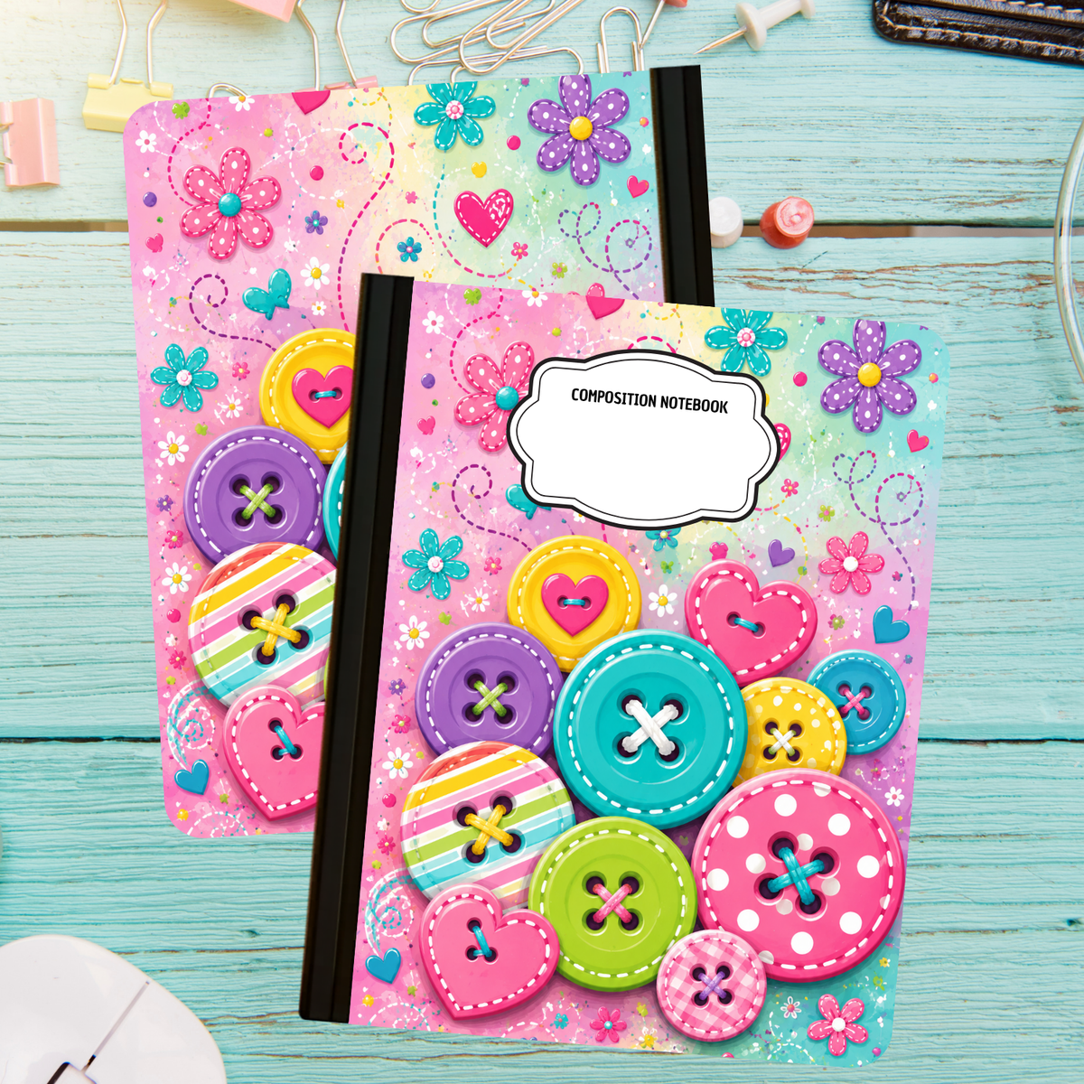Composition Notebook - Buttons