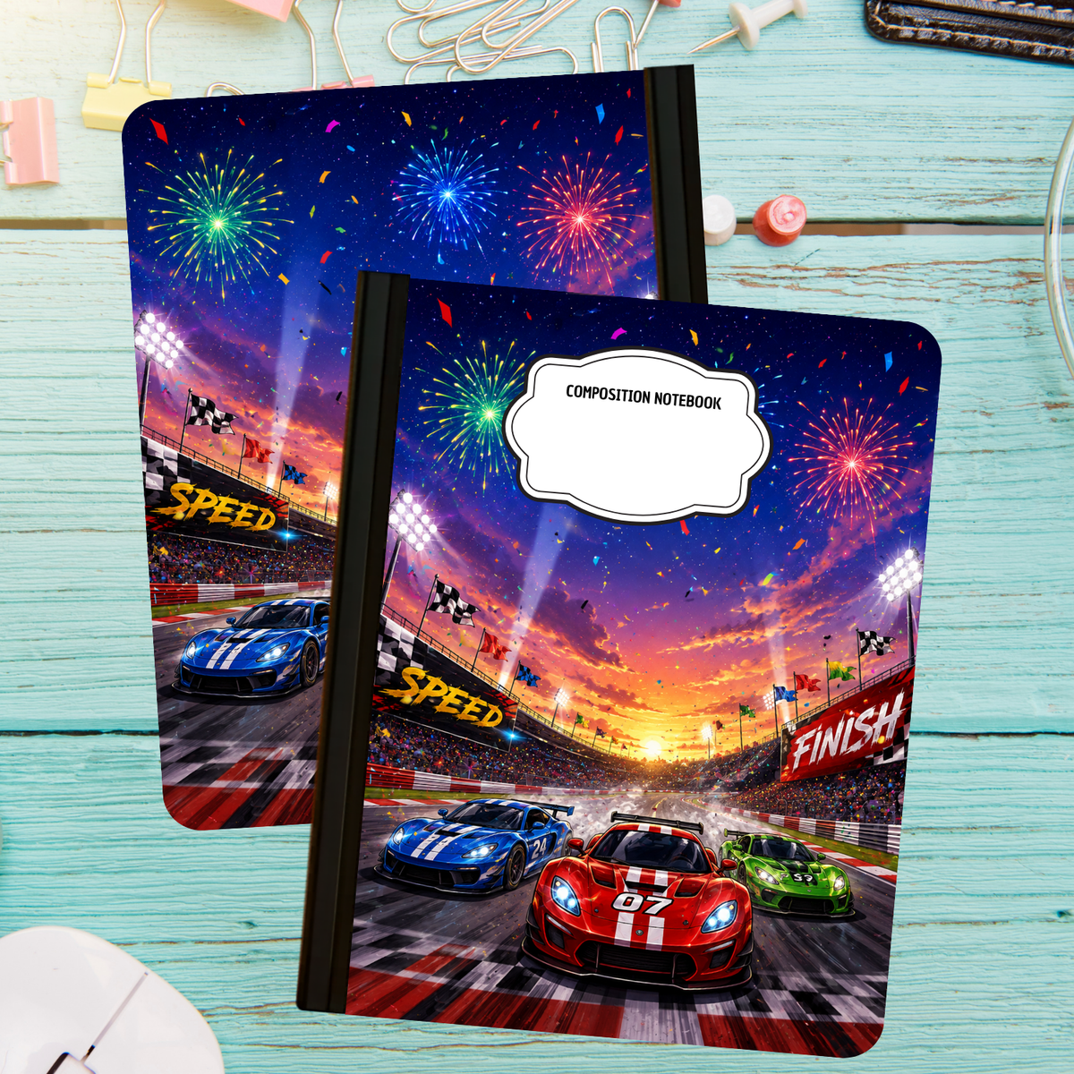 Composition Notebook - Car Racing