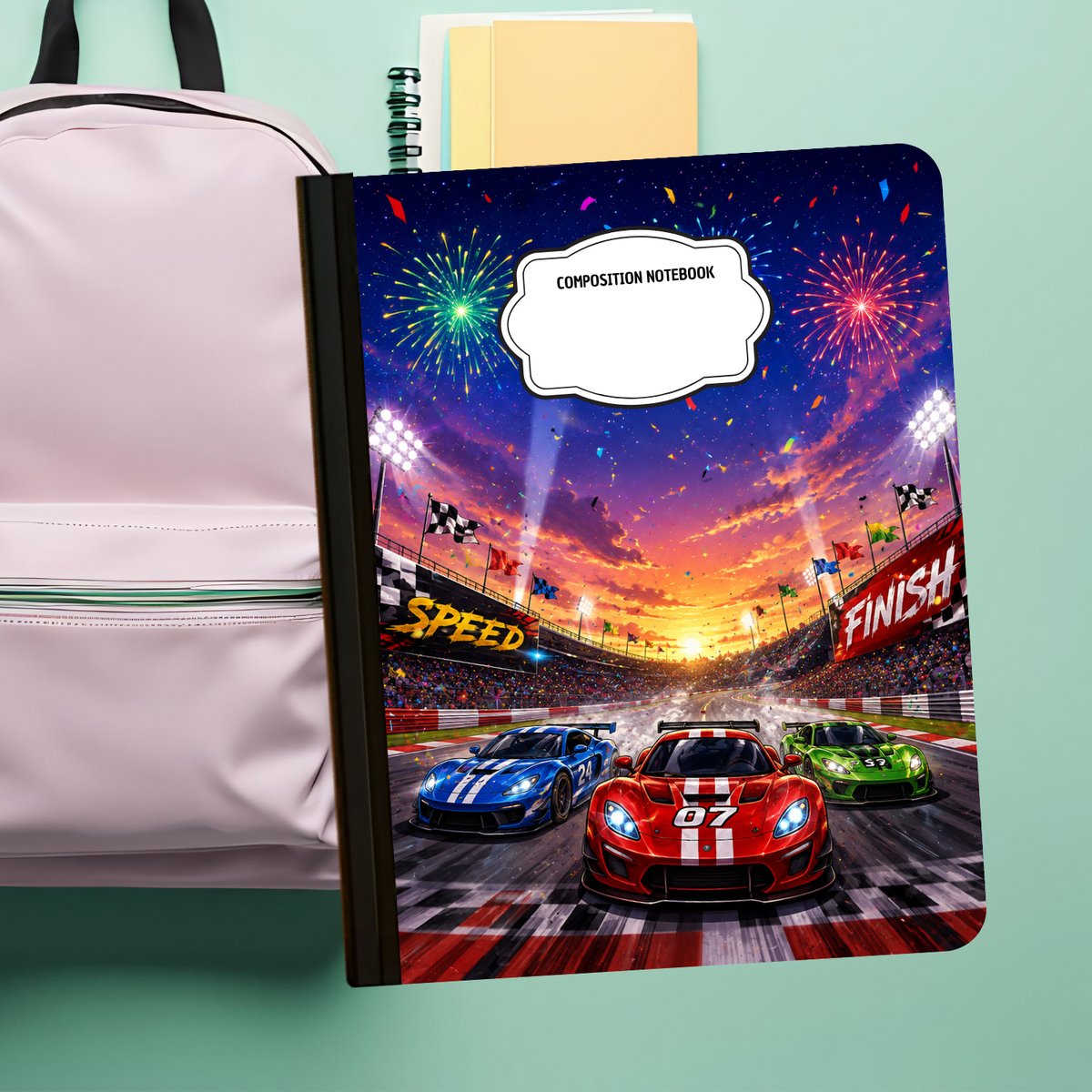 Composition Notebook - Car Racing