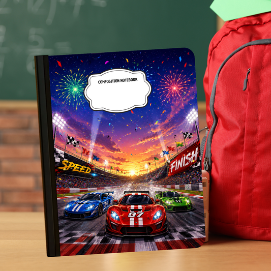 Composition Notebook - Car Racing