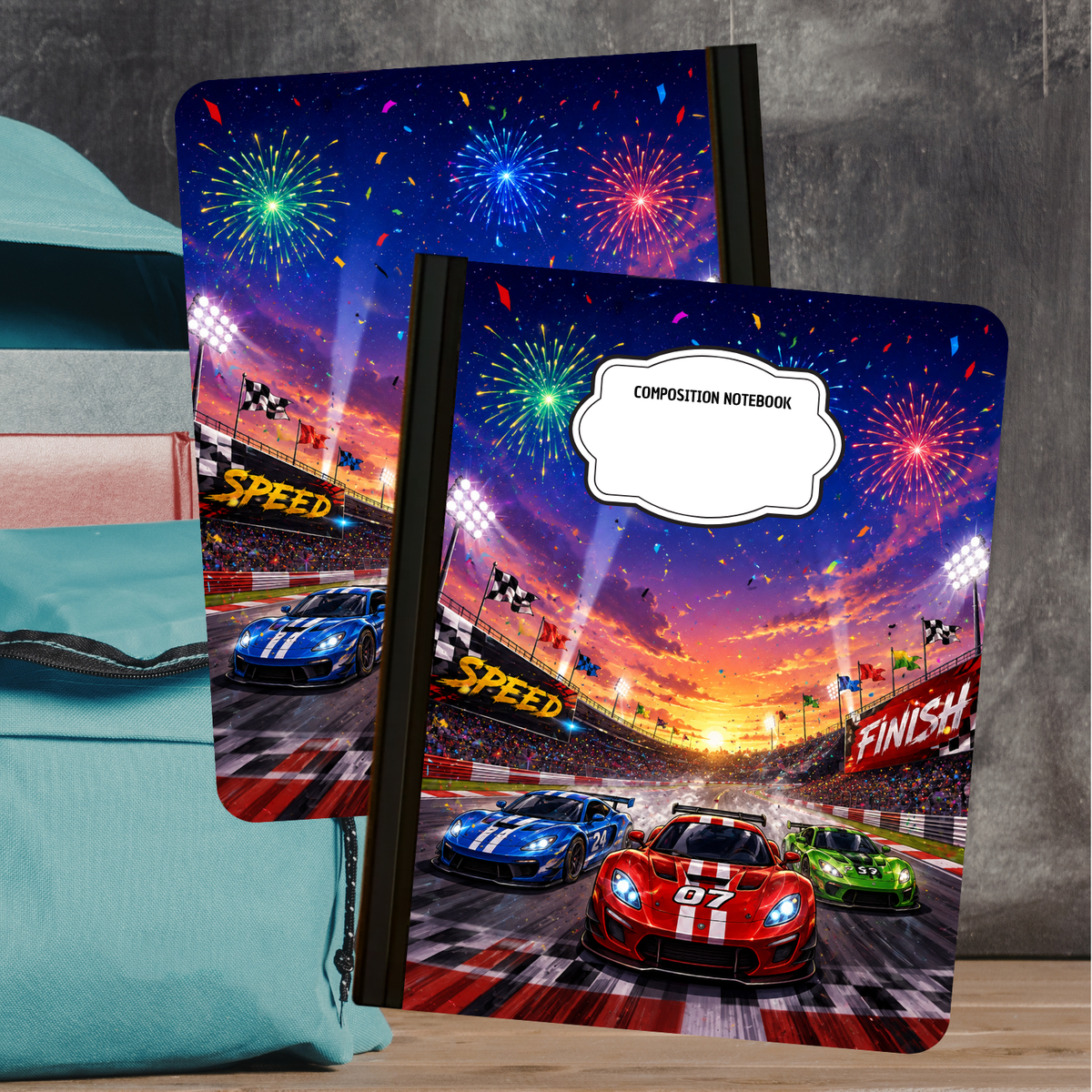 Composition Notebook - Car Racing