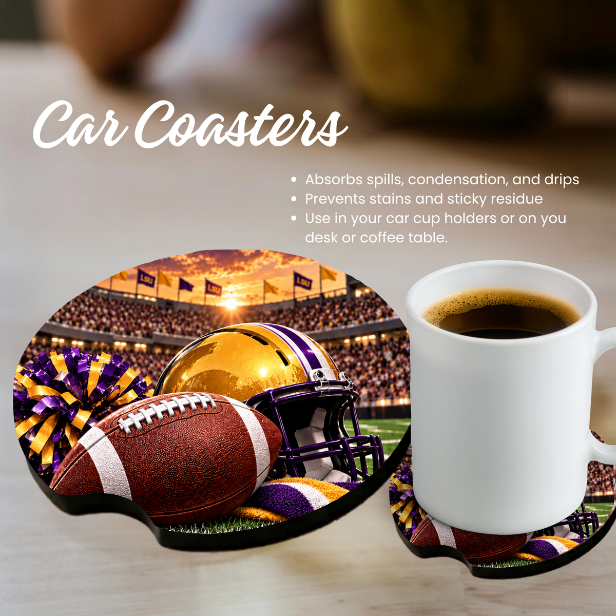 Car Coaster -  College Football - Pick your Team