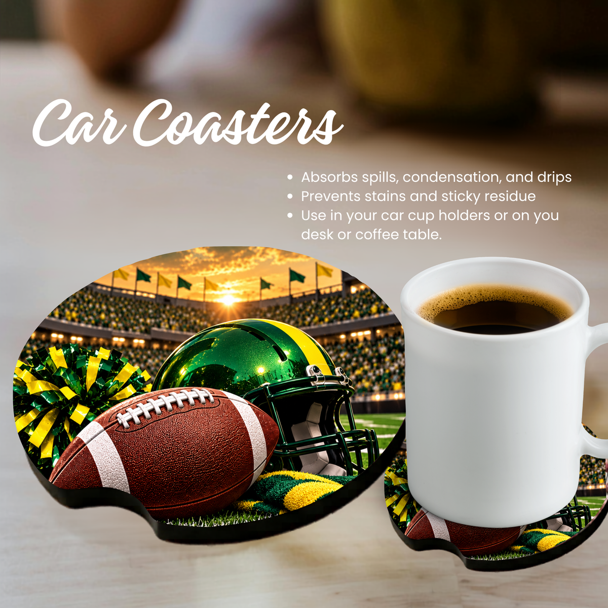 Car Coaster -  College Football - Pick your Team