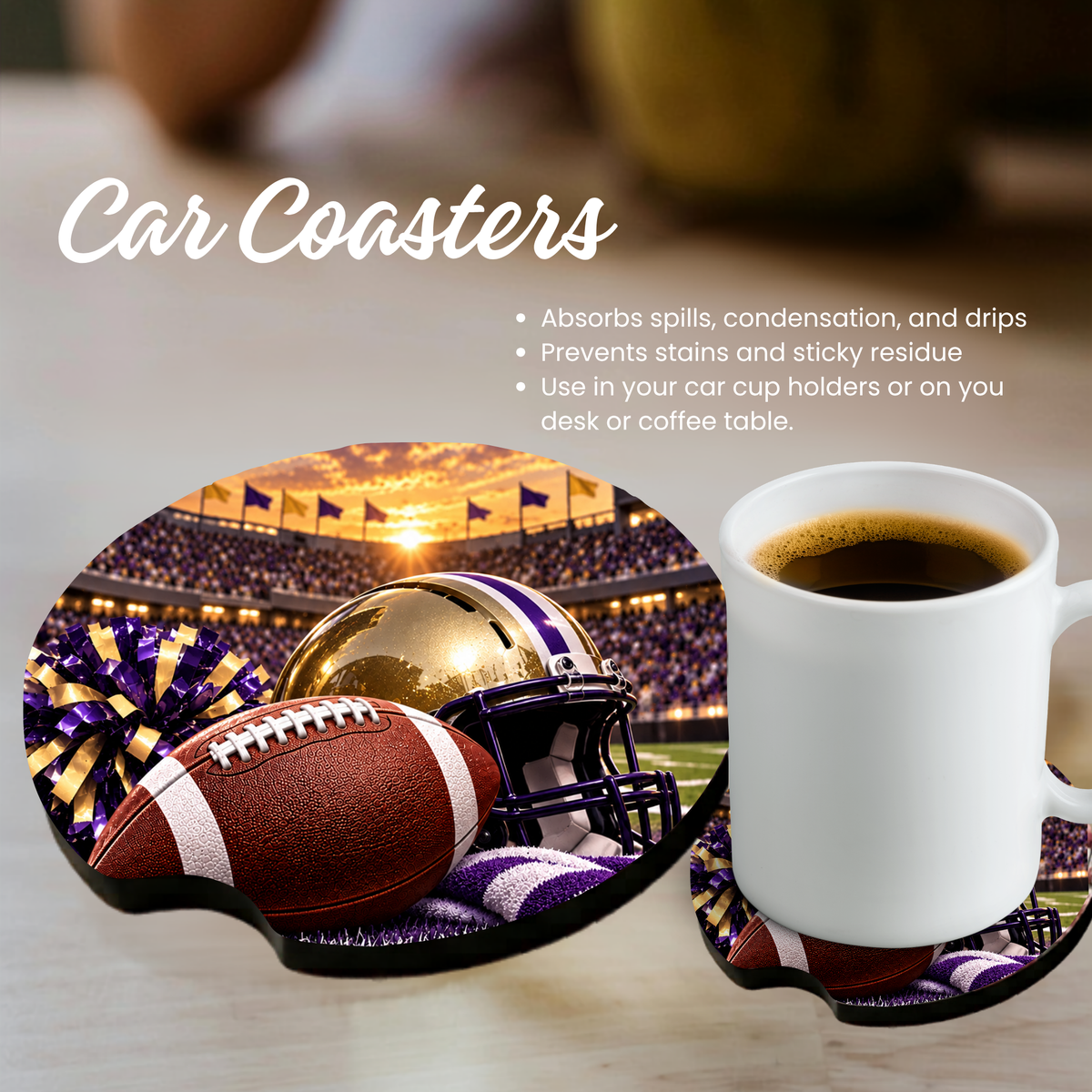 Car Coaster -  College Football - Pick your Team