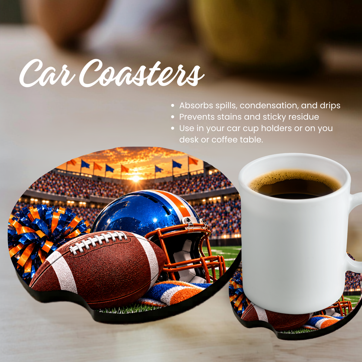 Car Coaster -  College Football - Pick your Team