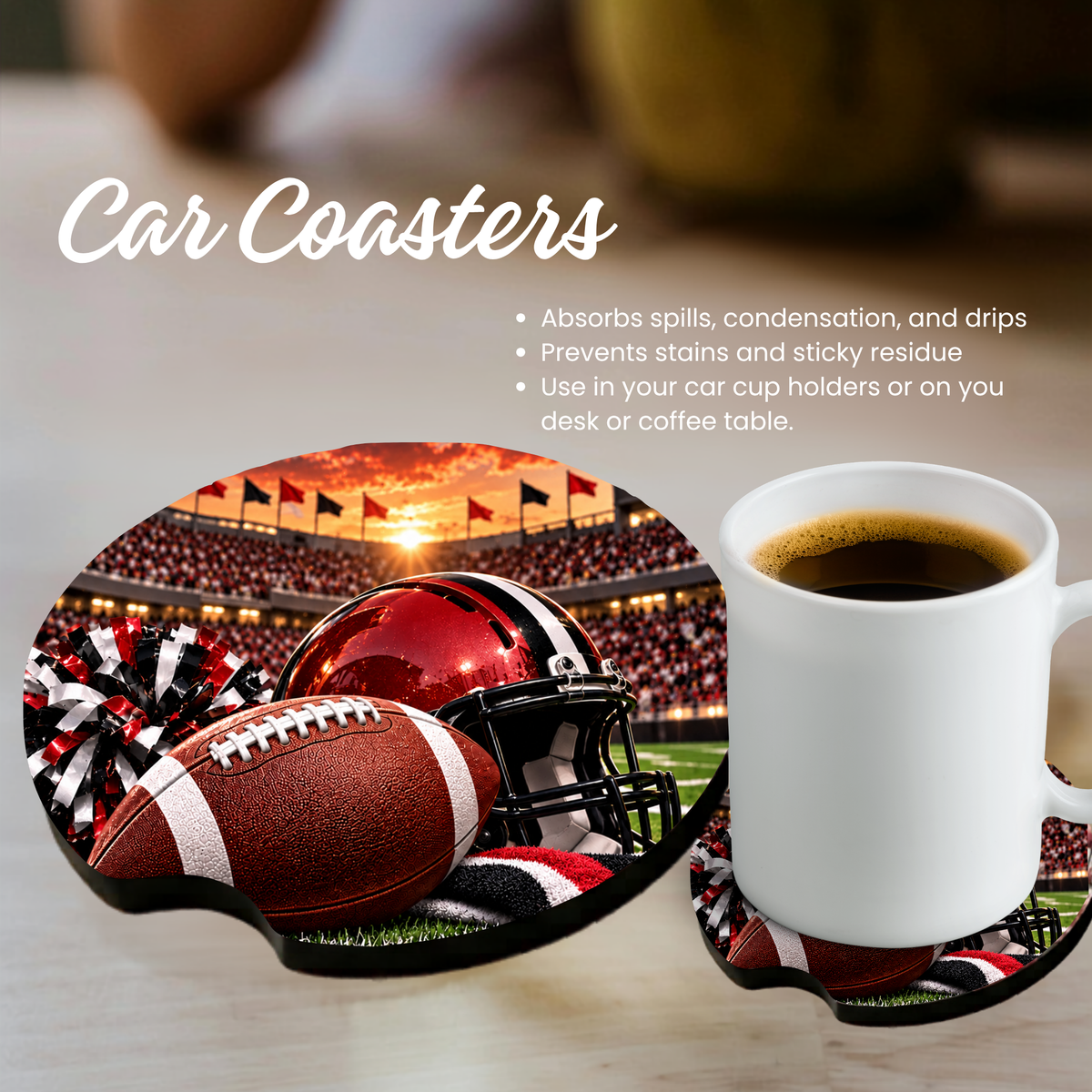 Car Coaster -  College Football - Pick your Team