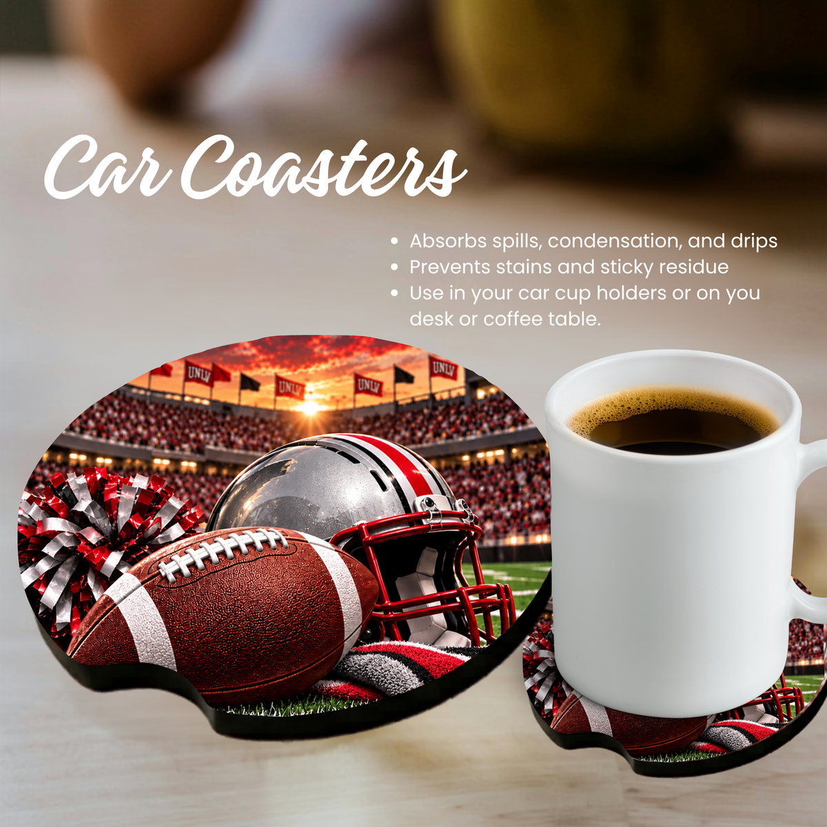 Car Coaster -  College Football - Pick your Team