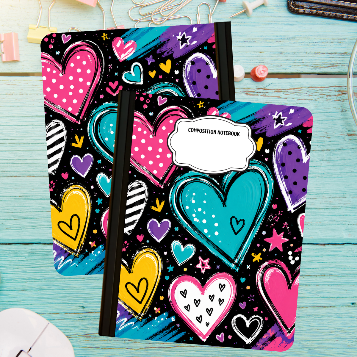 Composition Notebook - Hearts