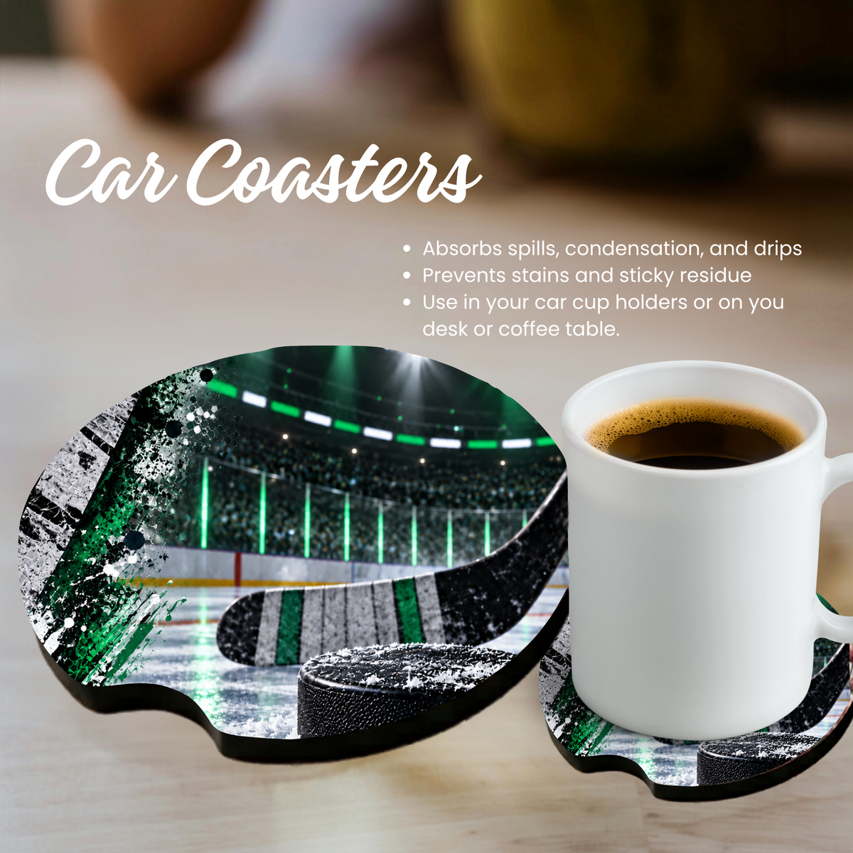 Car Coaster -  Hockey - Pick your Team