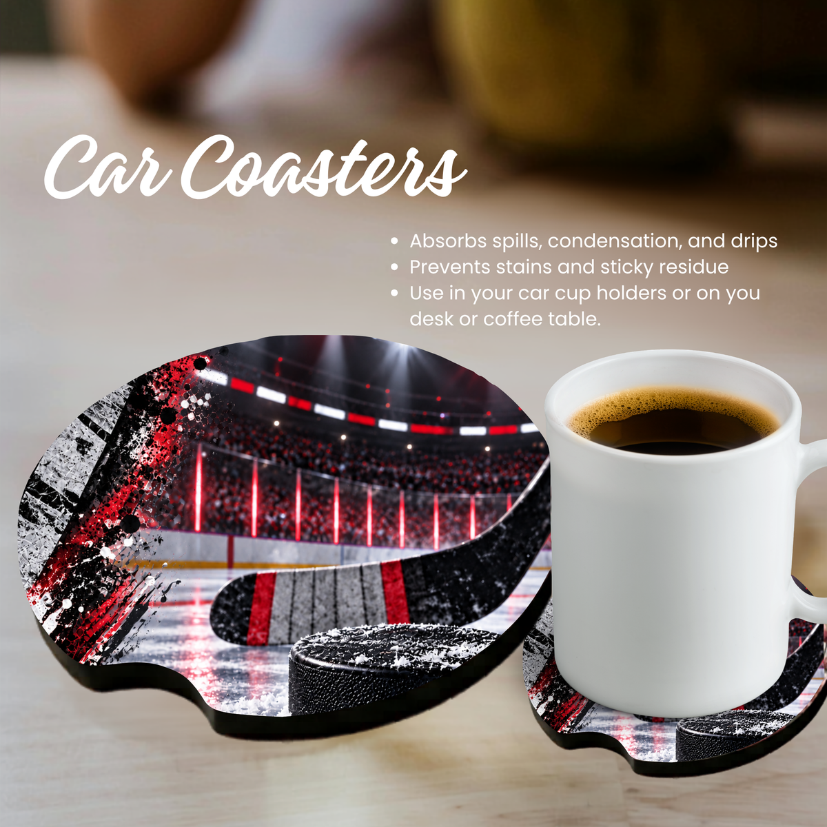 Car Coaster -  Hockey - Pick your Team