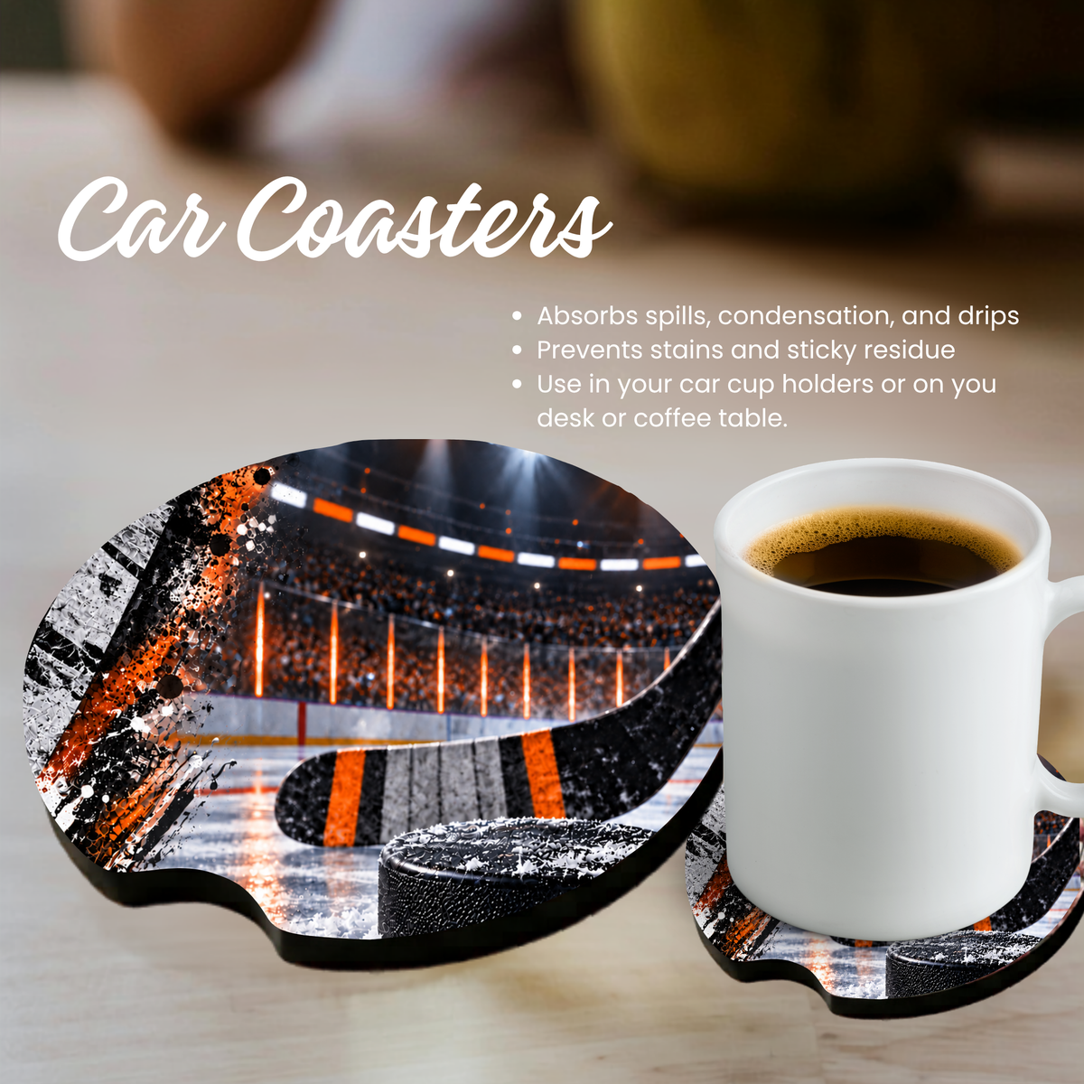 Car Coaster -  Hockey - Pick your Team