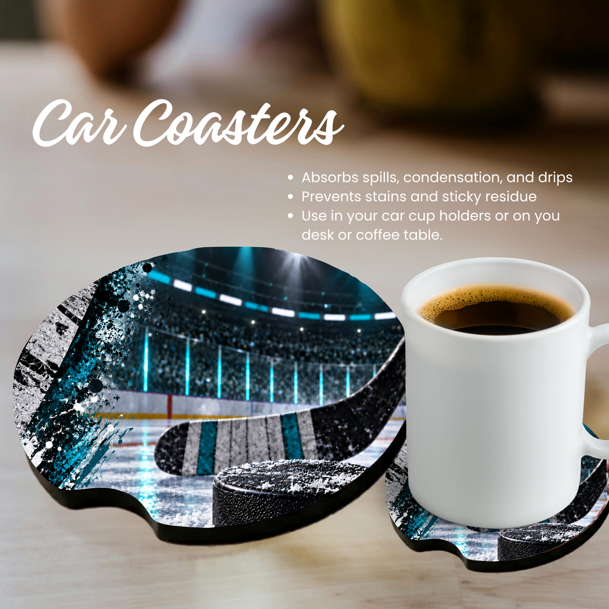 Car Coaster -  Hockey - Pick your Team