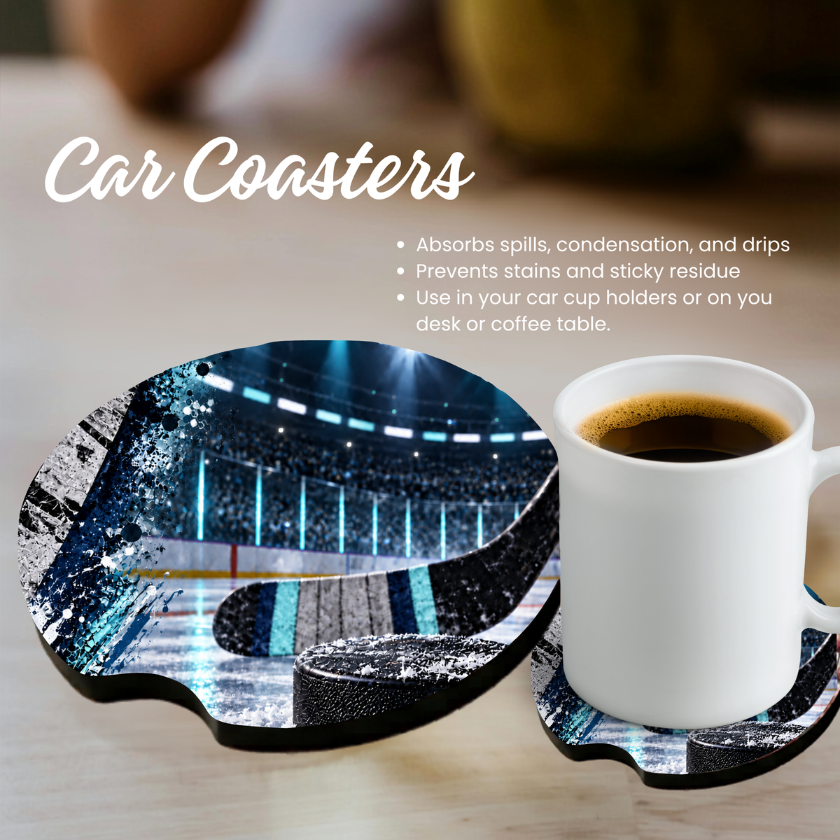 Car Coaster -  Hockey - Pick your Team