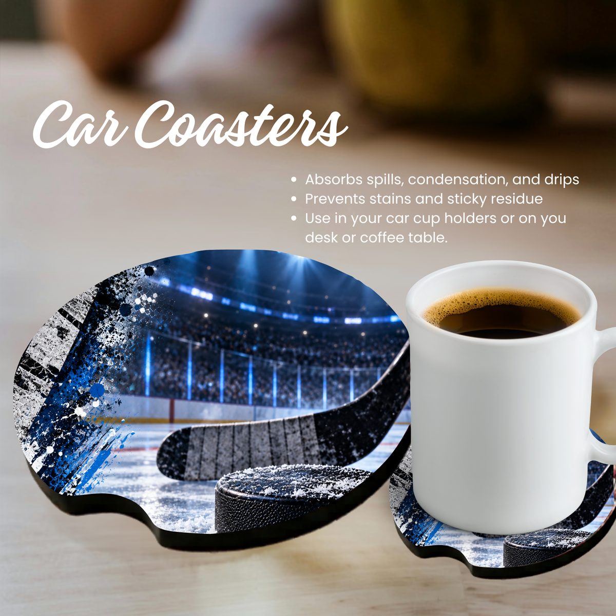 Car Coaster -  Hockey - Pick your Team