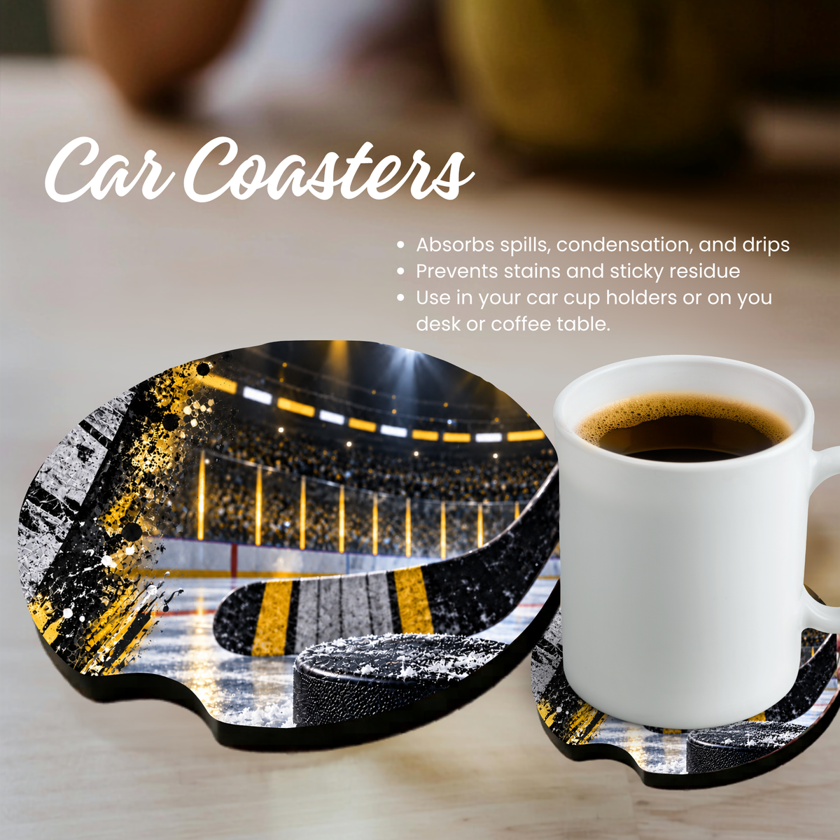 Car Coaster -  Hockey - Pick your Team
