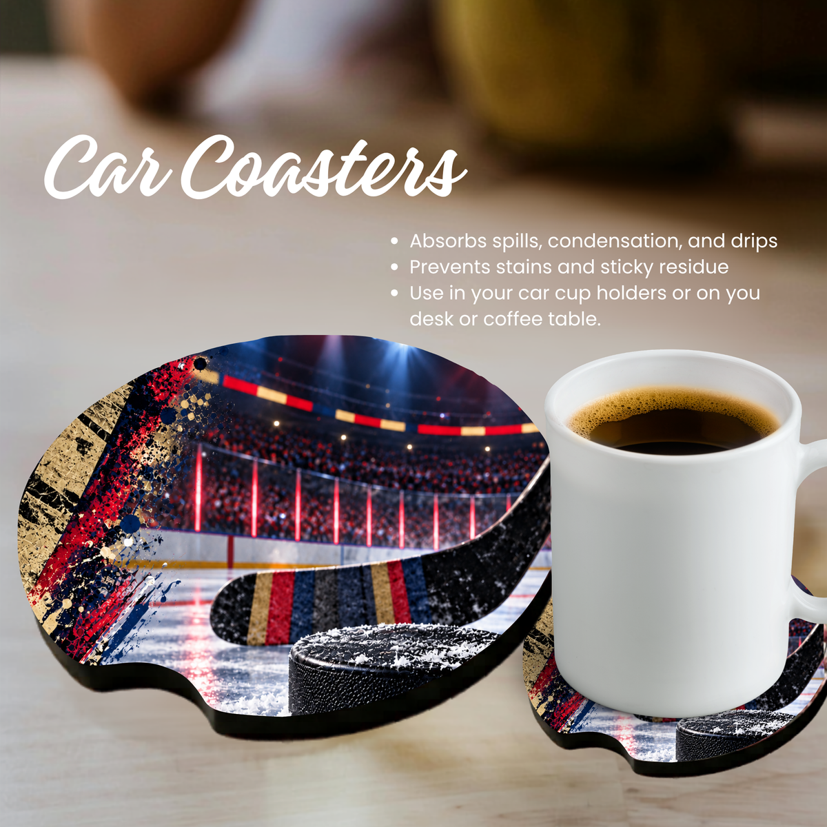Car Coaster -  Hockey - Pick your Team