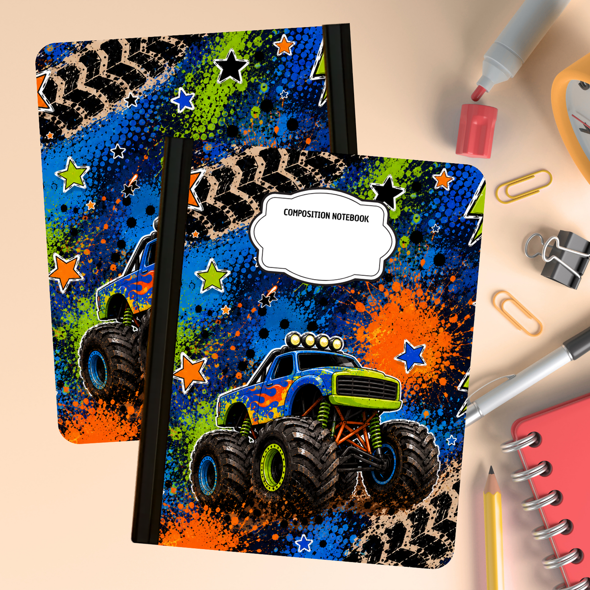 Composition Notebook - Monster Truck