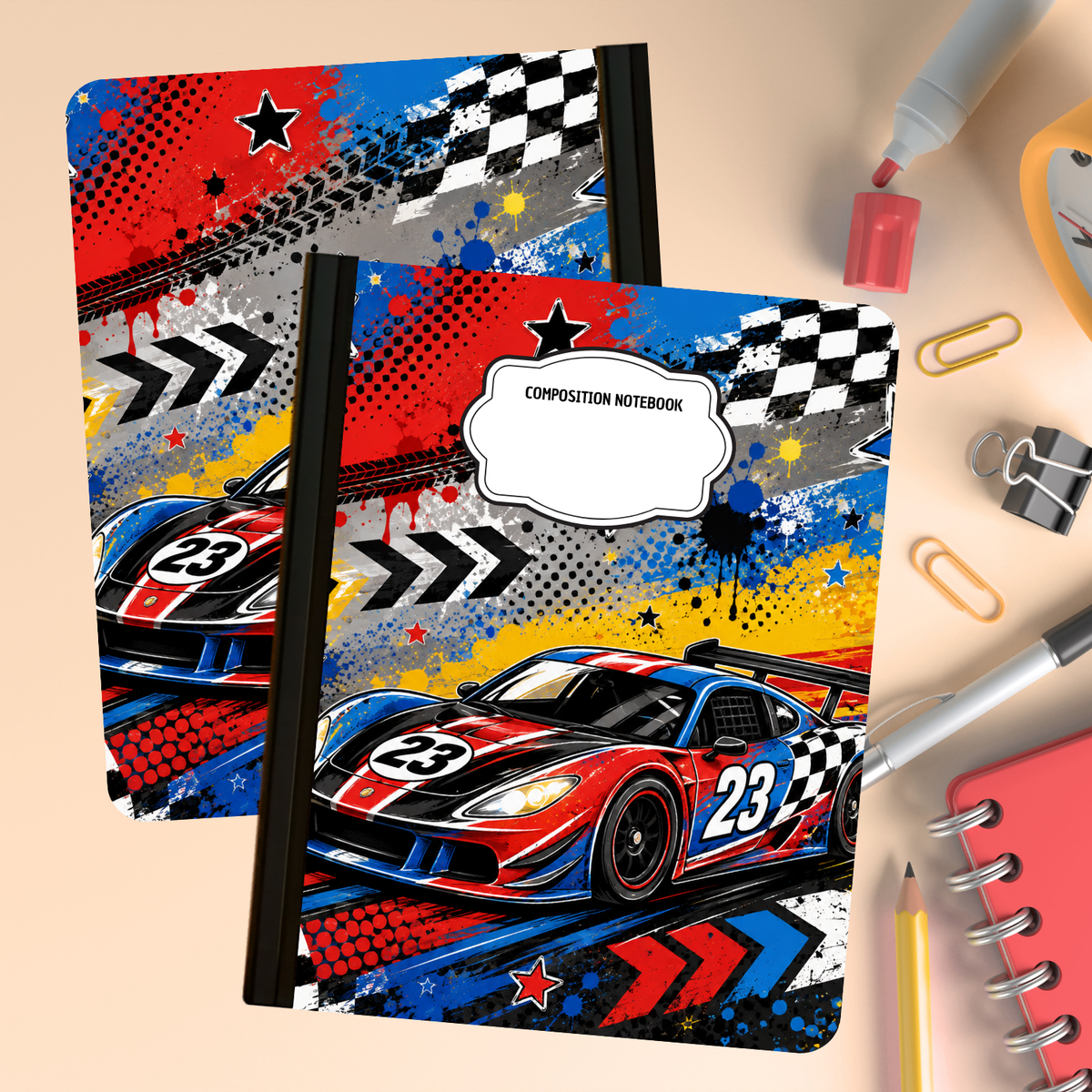 Composition Notebook - Race Car