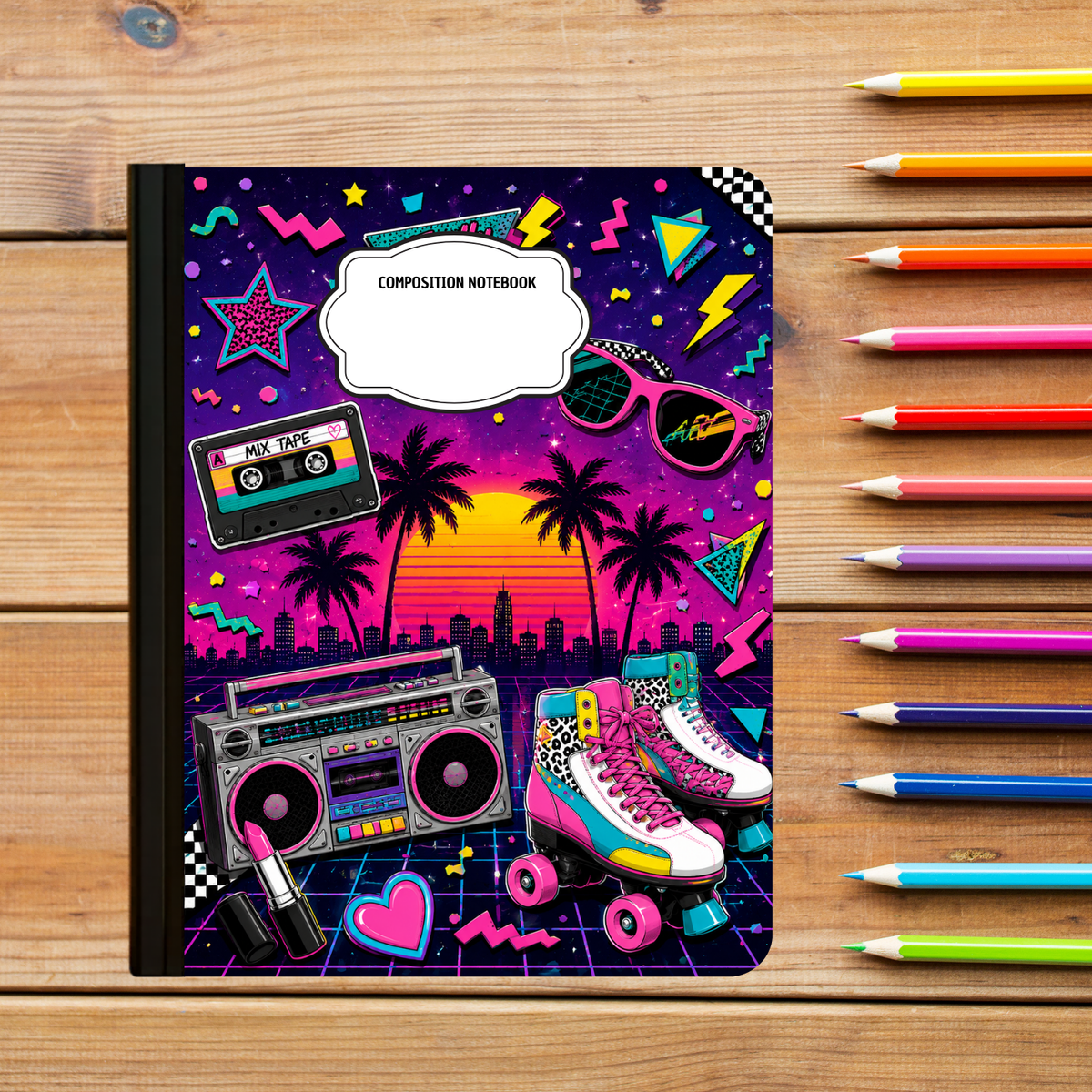 Composition Notebook - Retro Vibes