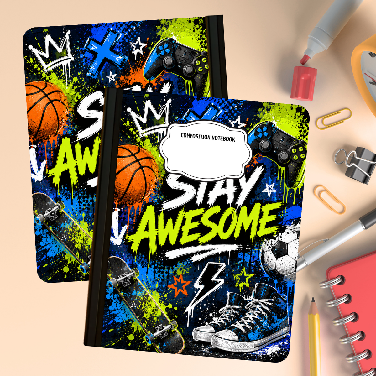 Composition Notebook - Stay Awesome