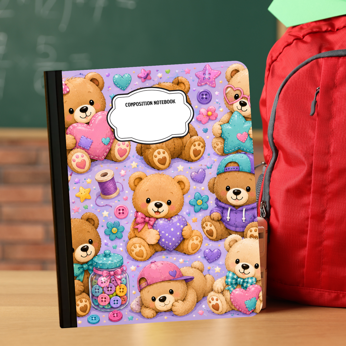 Composition Notebook - Teddy Buttons