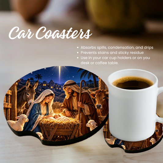 Car Coaster - Christmas Nativity