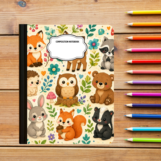 Composition Notebook - Woodland Friends
