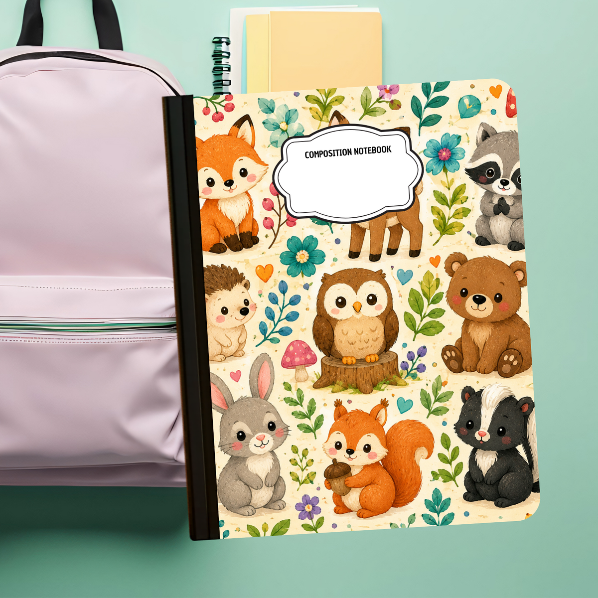 Composition Notebook - Woodland Friends